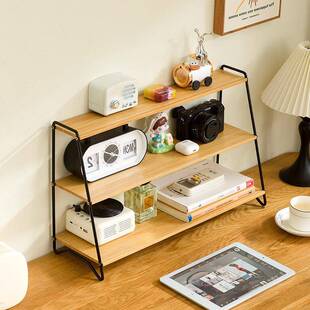 实木面书架置234物架台面可书调节移动立桌上儿童多层整桌架理收