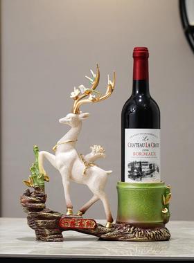 新中件式酒摆一鹿柜高红酒架收纳入户玄LHO关电视升柜创意家居装