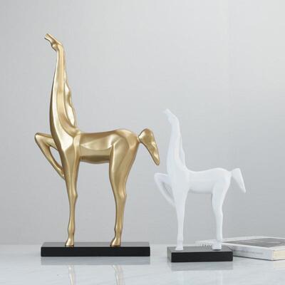 现代新色中黑马雕式塑摆件样房板房售61907楼处客厅玄关书书架软装饰品