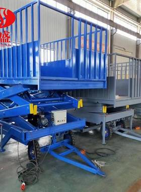 移动装猪台升降台出猪平猪猪场中转猪台生猪装装车升降台固QLH定