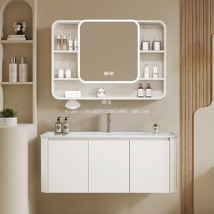 晓龙美一体浴圆室柜组SPY合弧洗脸妆洗漱台智能镜柜盆洗手陶瓷卫