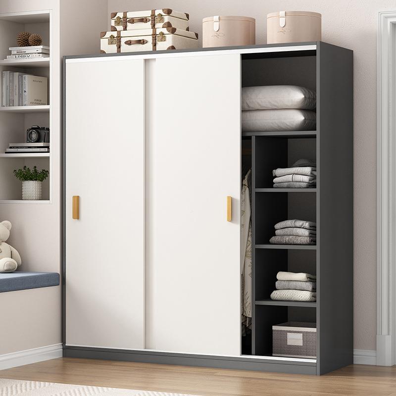 衣柜家用卧室经济型简易童大组装出租木BWE房屋用质推拉门儿储物