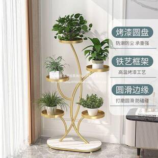 NAV托花盆架 高端花子客厅落地阳台置物架架多肉花架万向轮铁艺式