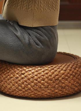 日式ENE藤编蒲团坐垫民宿榻榻米客厅修坐墩禅形加圆厚家用打坐垫