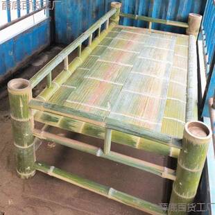 床全竹手工楠纯竹制作两用体简易一单NII人家用双人午休传竹统竹