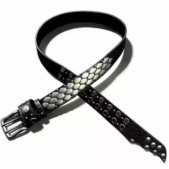 Visual Style Kmrii Series Dark Avant-Garde Opium Scale Heavy-Duty Belt Punk Rock Subculture Niche Belt