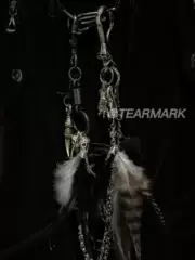 Tearmark* Visual Dark Avant-Garde Kmrii Style Feather Accessory Bag Pendant Keychain Pants Decoration