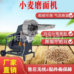 家用商用双机头小麦玉米脱壳脱皮磨面一体机不锈钢辣椒调料磨粉机