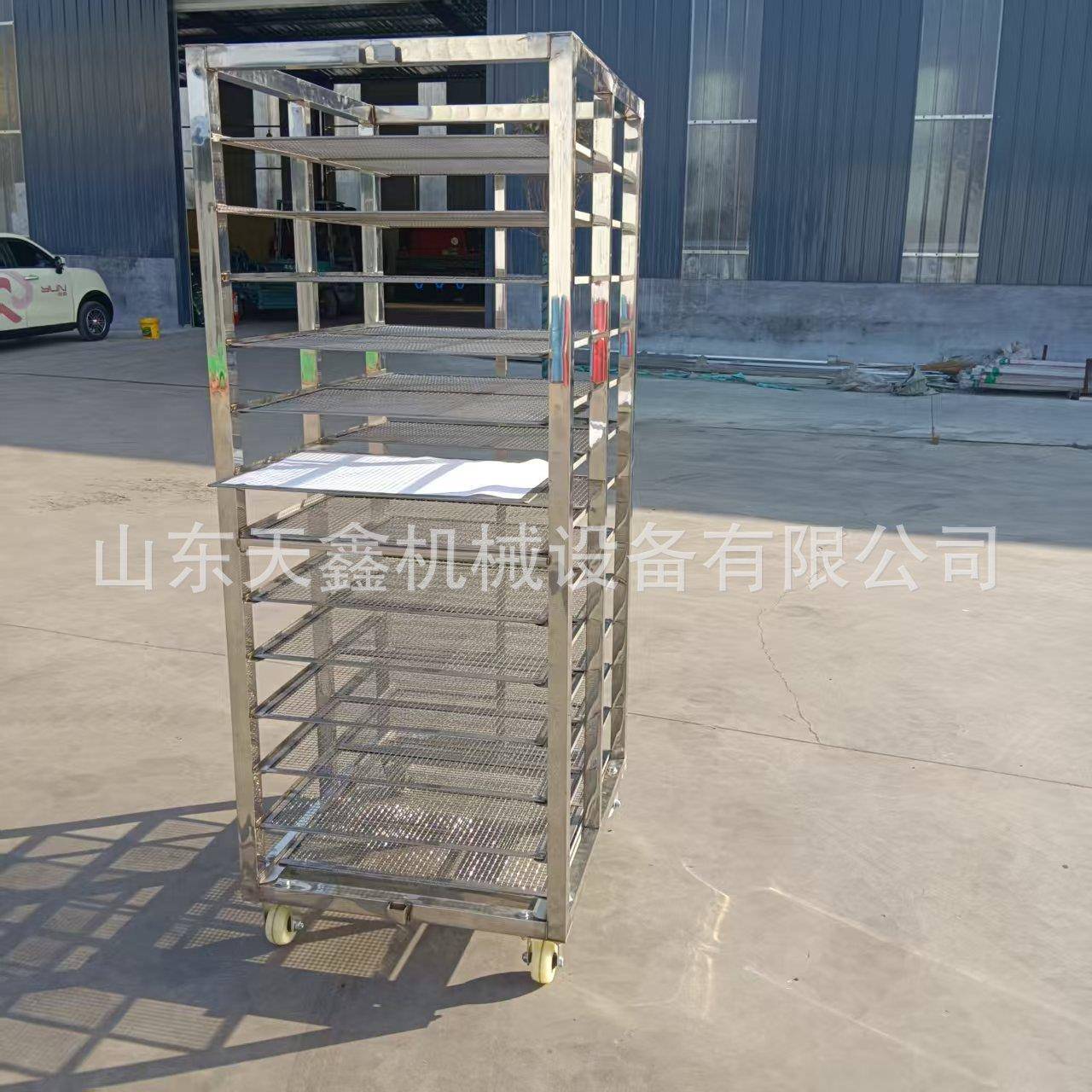 菏泽食品蒸车菊花晾晒架子车食品厂馒头包子架子车冷冻榴莲架子车