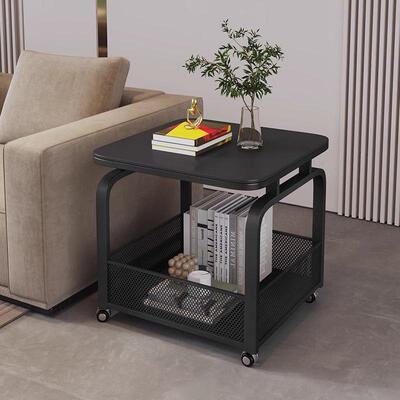 奶油风可移动边边几客约厅岩板小推7752H745车网红简茶床几小户型