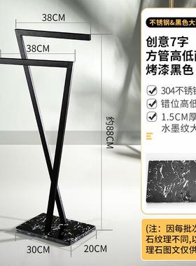 落毛巾架不EXC锈钢黑色浴缸置物架全铜卫生地间浴袍挂架巾毛浴杆