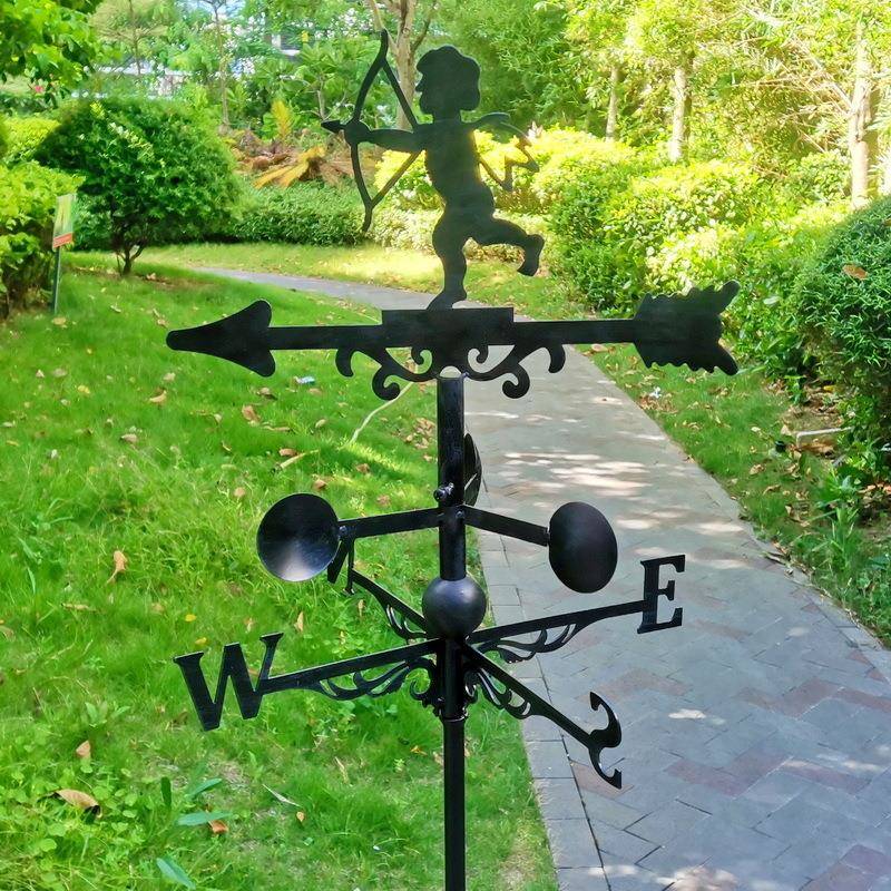 户外花园草装饰金两属工艺品挂坪墙地插件用路标铁W-G18034艺插方