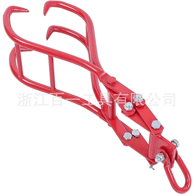 28、32英寸 4爪原木起重钳重型实心钢爪钩钢钳搬运工具伐木钩