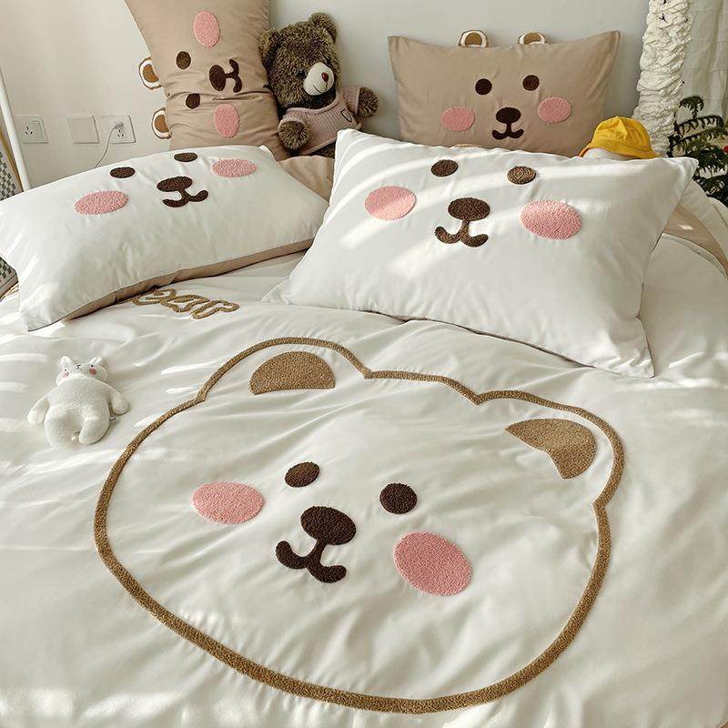 A类母婴级棉全棉水洗棉床被上四套6Fc4FGD3x0支纯儿童床品卡通套