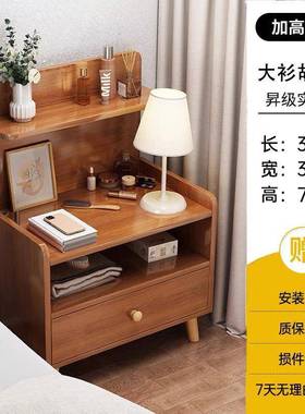 床头柜卧室简约家用加宽屋床边简小柜子抽小屉QNE收纳出租易型储