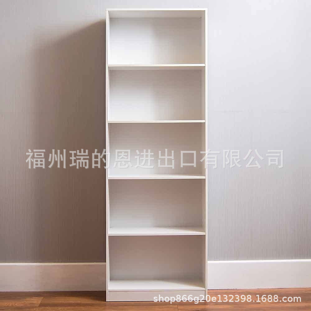 简易经济型小书架落地书架置物架简约书柜省空间书架5层白色