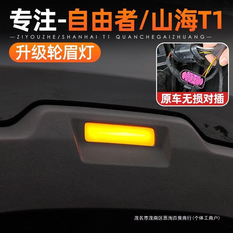 适用于捷途自由者山海T1轮眉灯LED叶子板转向灯外饰改装无损配件