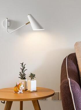 全光谱LED实木壁灯北欧原木楼梯过道床头卧室灯卫生间化妆镜前灯