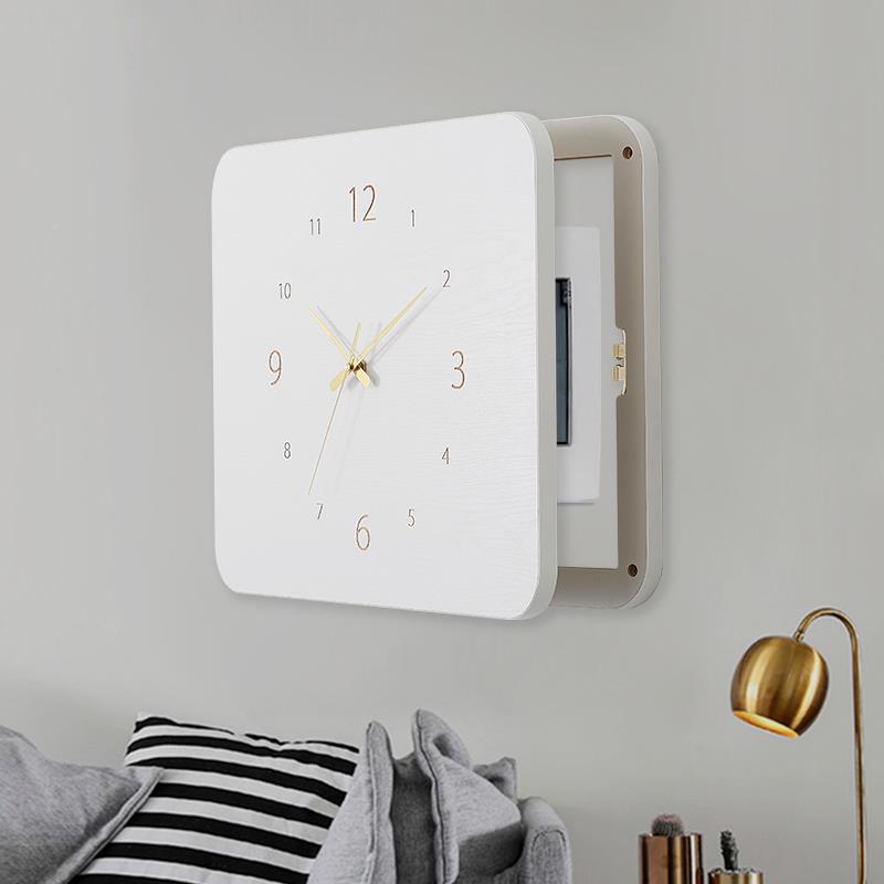 木小舅 北欧风时电钟电箱遮挡箱装饰 强箱S006工钟表挂画表电闸盒