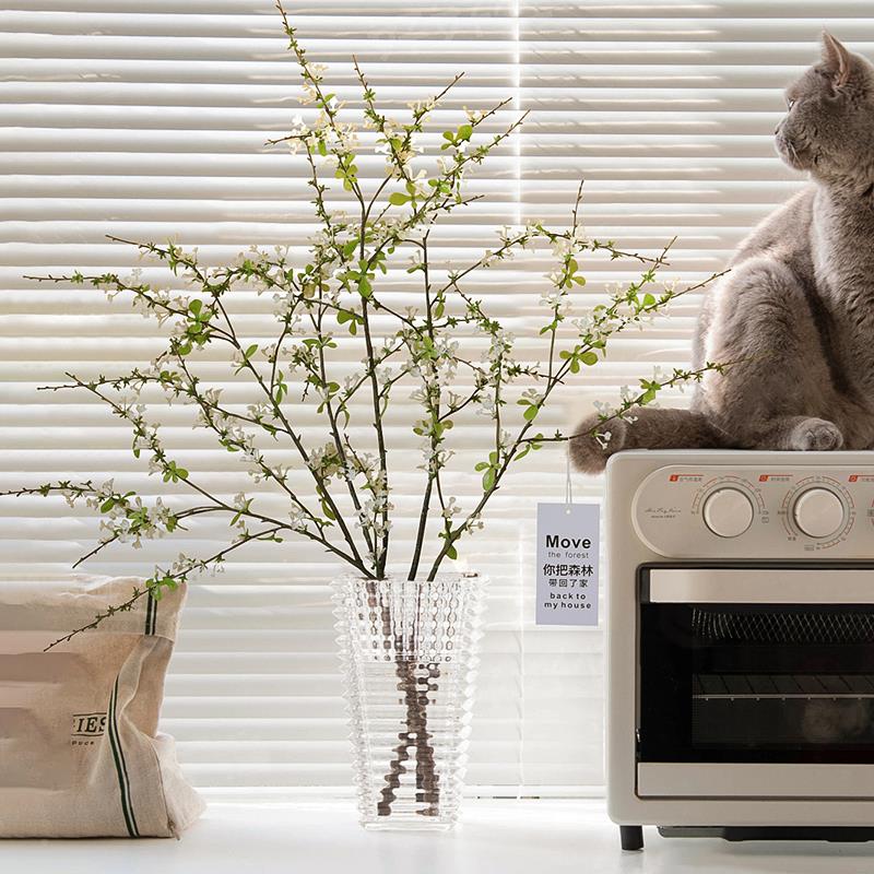 森植空间雪柳仿真花植物客厅桌面装饰摆件仿生雪柳 绿欧北拍道具