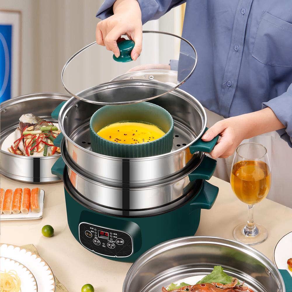 多电蒸锅XBC-D22多功家用三层菜小型插电自动断能电蒸笼大容层量