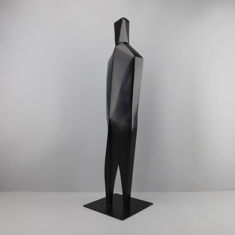 北旁欧创意黑色体人物雕塑树脂摆件客厅立家样板房居电视柜装1076