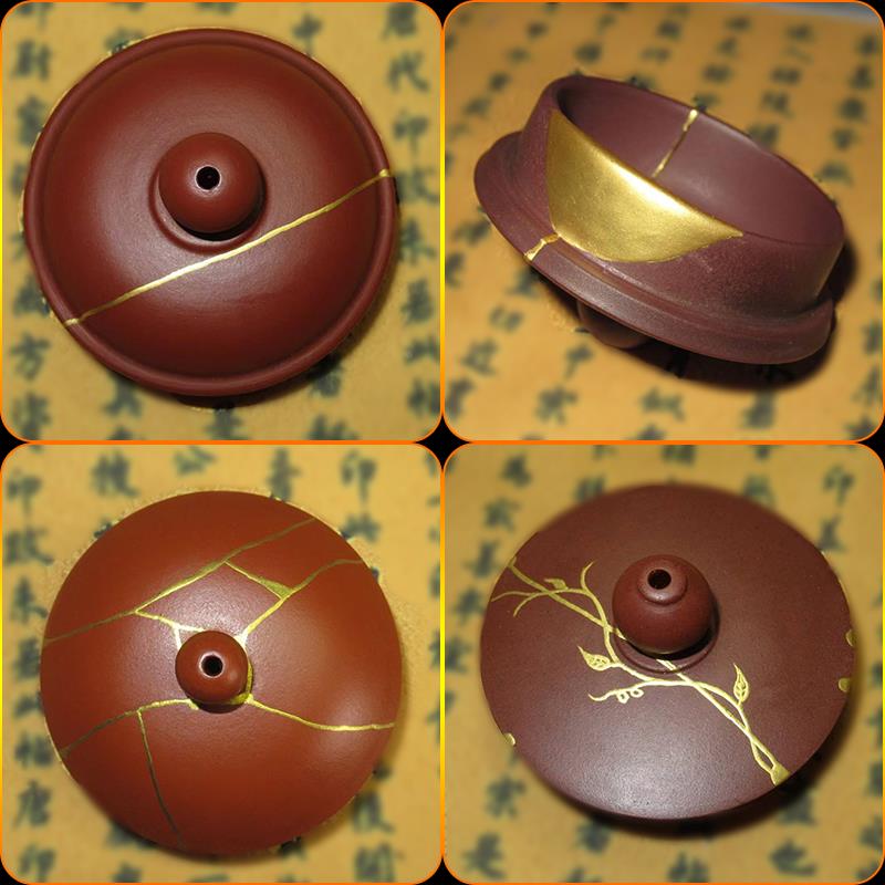 壶缮修复紫砂FSD壶修补金泥陶瓷维修茶杯盖碗缺口把手壶器嘴盖子
