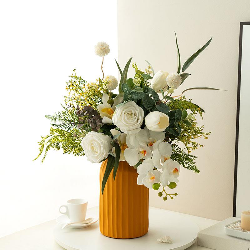 莫兰迪北花欧小清新仿真假绿植计师原设创客ASH厅餐桌电柜装视饰