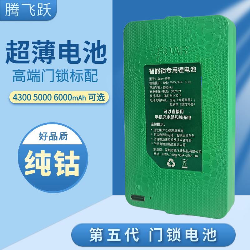 腾飞跃能 智密锁专用锂电池超薄高指端Soar-103T房门码纹锁腾飞跃