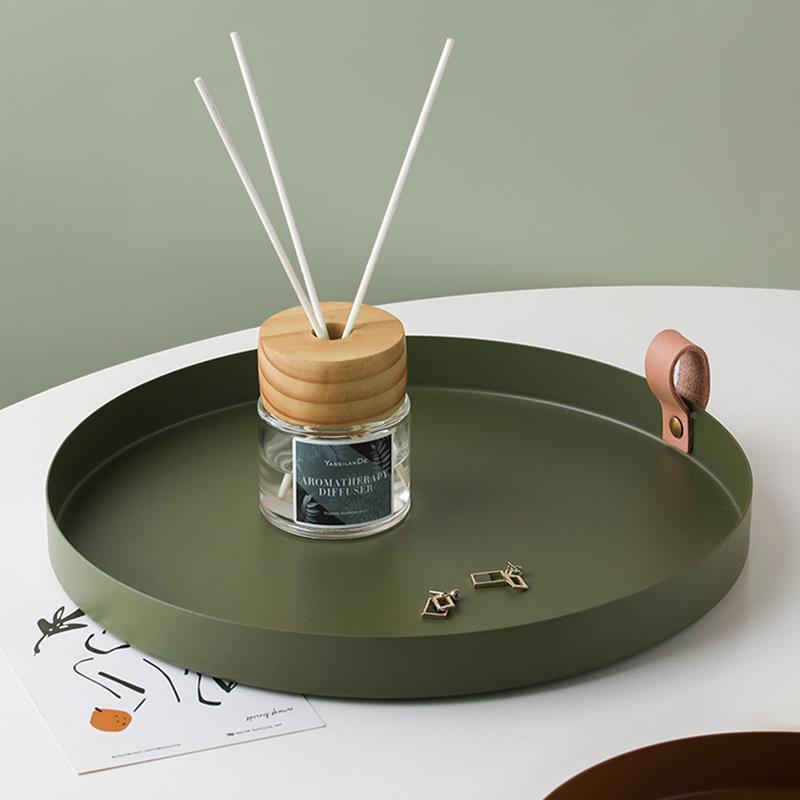 生活 香薰蜡态烛托盘iNDV属ns风客厅玄关化收纳盘妆品桌面装饰金