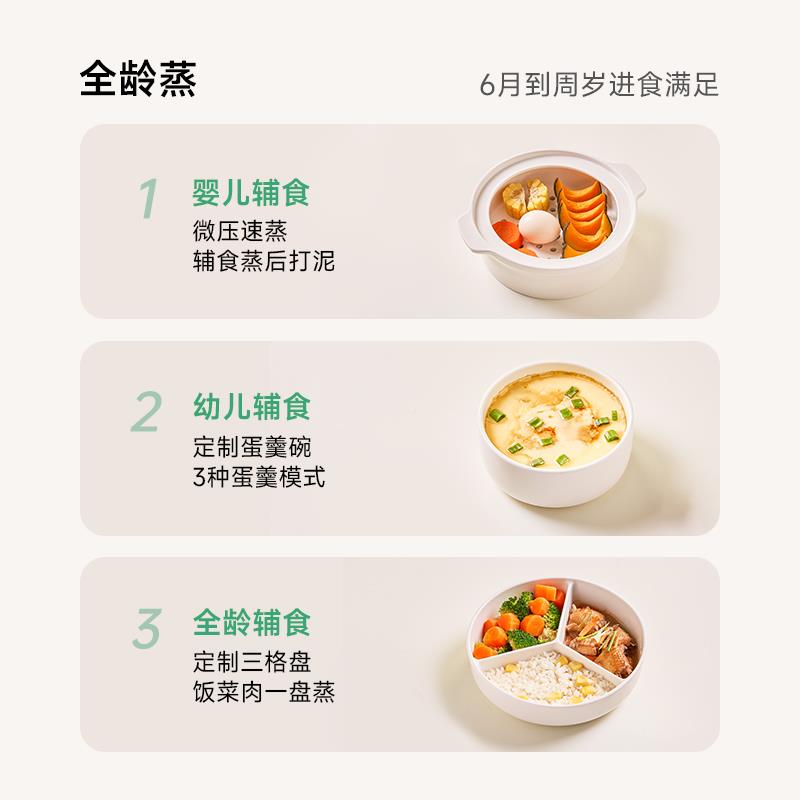 plod压on利顿小气微电蒸锅陶多功能家用全陶浦瓷三层蒸PLD-DZG2煮