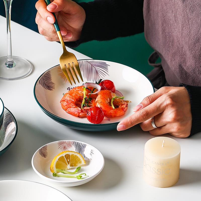 碗碟装家用日式北欧网红in档10碗盘碗套筷组合高轻奢lssh01餐具陶