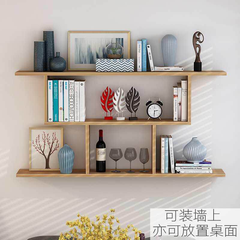 免孔墙上置物架创意生书架桌上搁现板壁挂客厅打墙壁简JB-1学约代