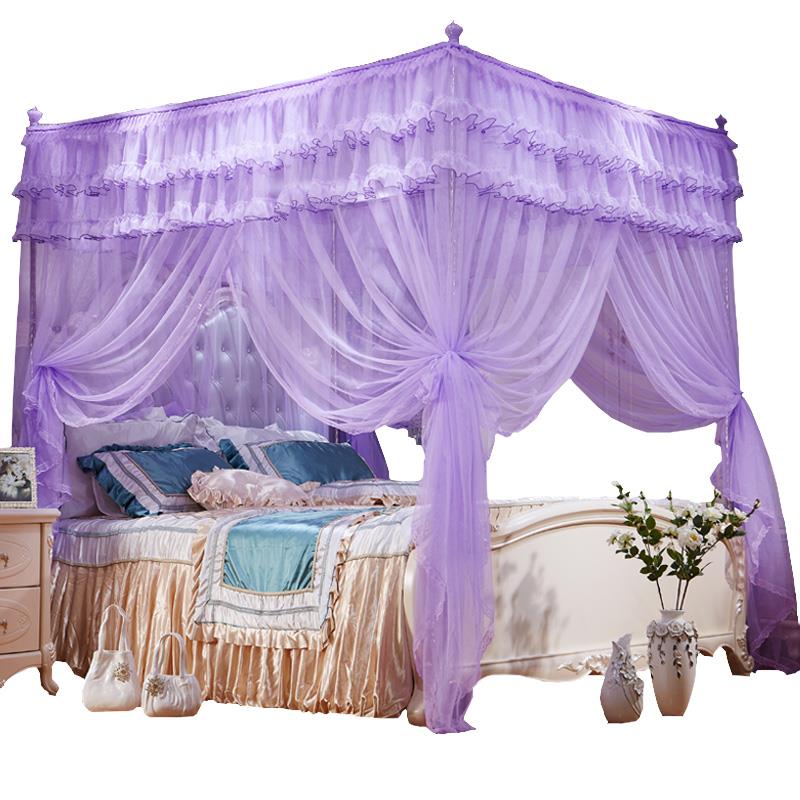 蚊帐家宫用新yx2017022024落地款支架老式廷加密加厚2公主风203高