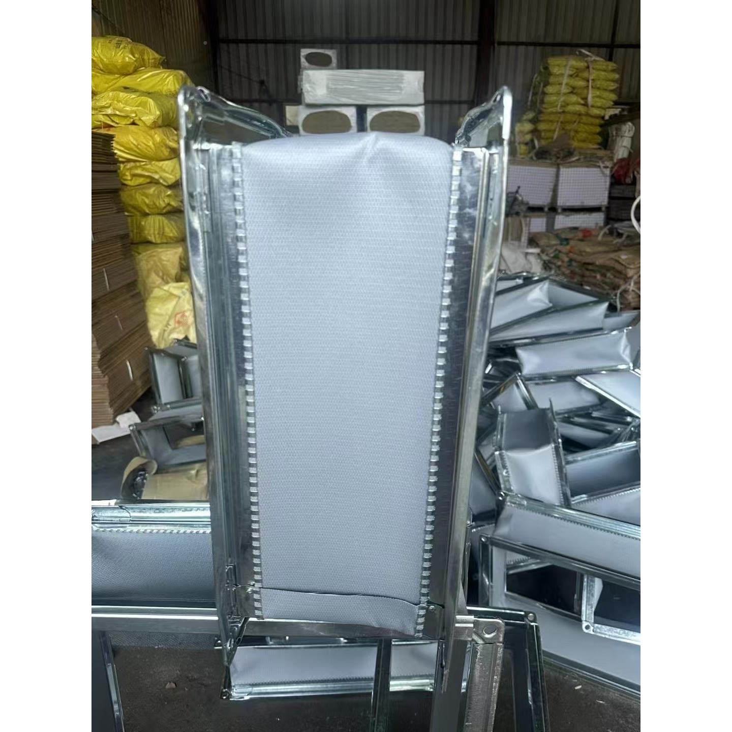 防火调硅布钛软连接空风机盘管 布方形通WBE风管道共板法帆兰胶定