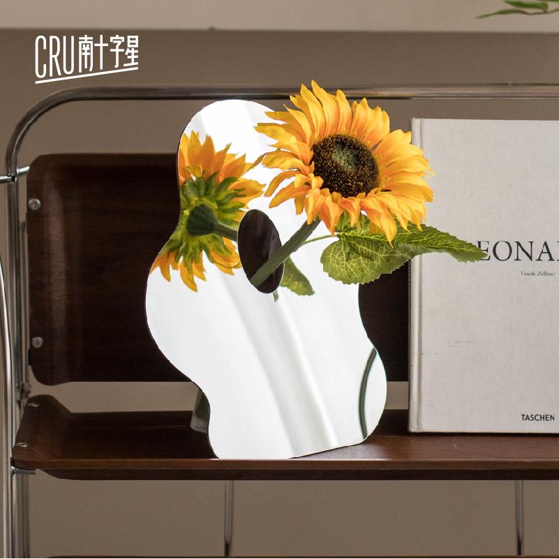 南十字星 玄北客约欧亚克力创意花瓶镜面简插花关厅艺术装饰C0101