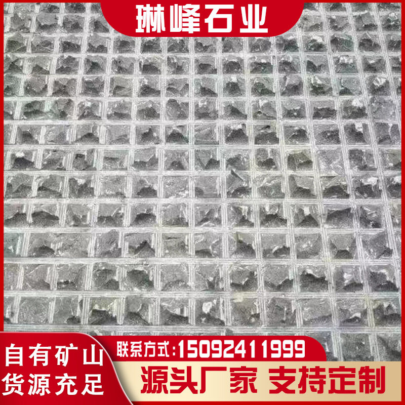 中国黑火烧板石材 荔枝面光板地铺石板 蒙古黑广场庭院市政工程板