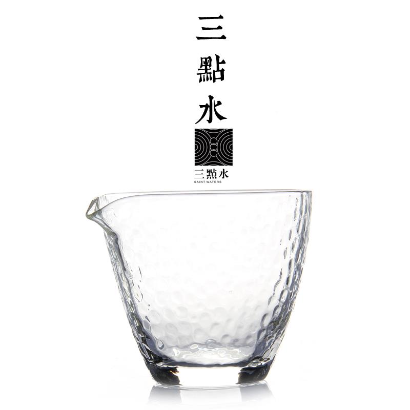 三点瓷水锤目纹玻璃茶公道杯中分式茶器陶功夫茶具海茶杯NCH配件