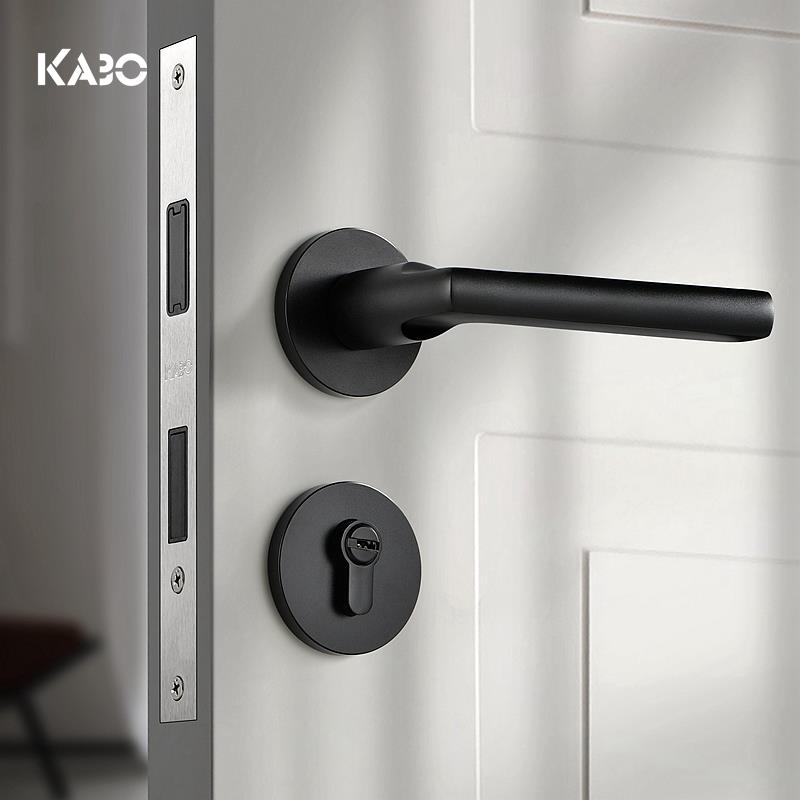 德国K色ABO简约门锁室内卧KABO间室黑分体生磁吸静音北欧实卫木房