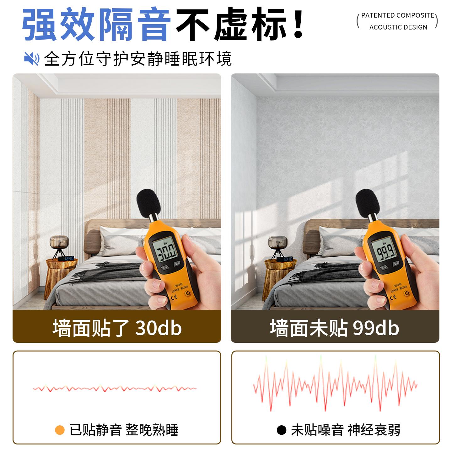 隔板音棉卧室家用隔阻ZC-2073G尼隔音毡吸音棉自超强消音音隔音门