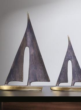 一帆风顺乔帆船创意摆件家居客厅酒20210720柜视电柜公桌面装饰品