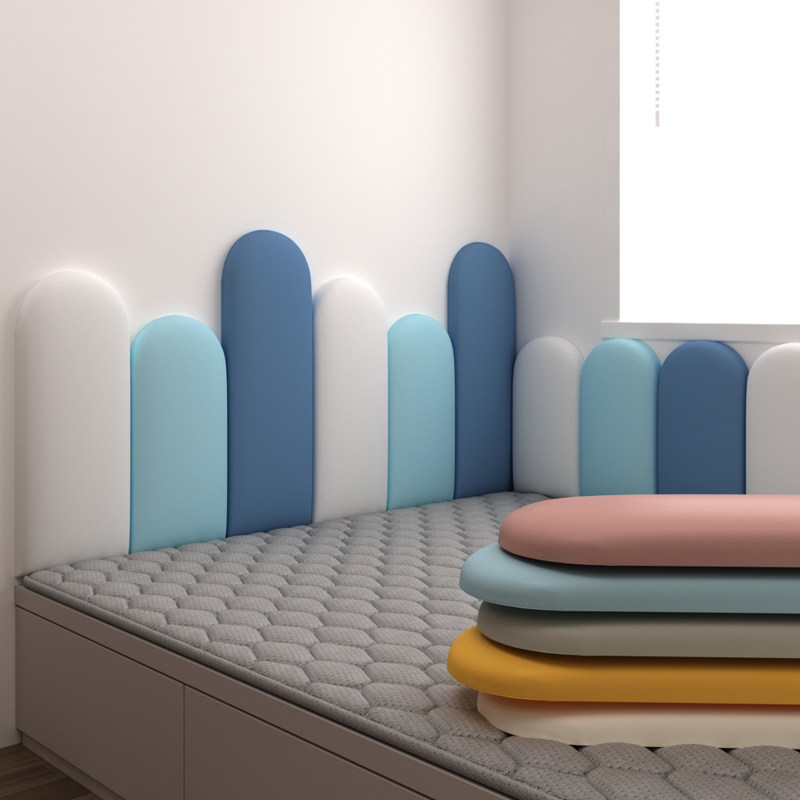 科技布踏踏米床头软包靠背榻榻米护墙板墙围儿童防撞软包墙贴自粘,家装主材,背景墙软包,淘宝优惠券,粉丝福利购,淘宝优惠卷