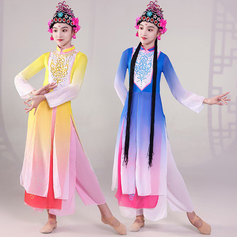 俏花旦演出服儿童梨园小花旦舞蹈服京剧心有翎兮戏曲赤伶表演服装