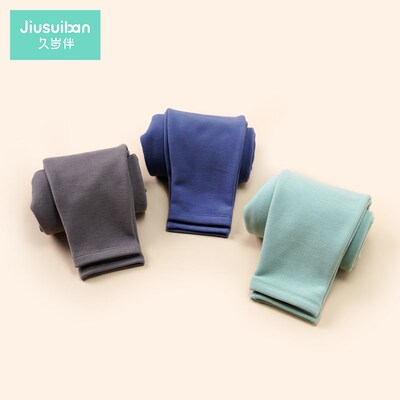 久岁伴男童保暖裤内穿秋冬中大童加绒秋裤德绒男孩打底薄绒裤15岁