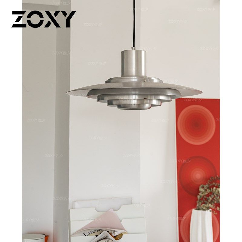 zoxy佐夕 包豪斯P376银色飞碟吊灯 北欧餐厅吧台设计师款岛台灯具,家装灯饰光源,餐厅吊灯,淘宝优惠券,粉丝福利购,淘宝优惠卷
