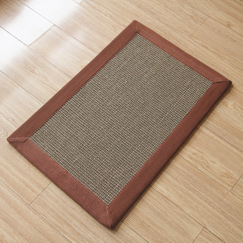 塞尚玄关进门地垫耐脏客厅茶几剑麻地毯简约书房卧室防滑门垫定制