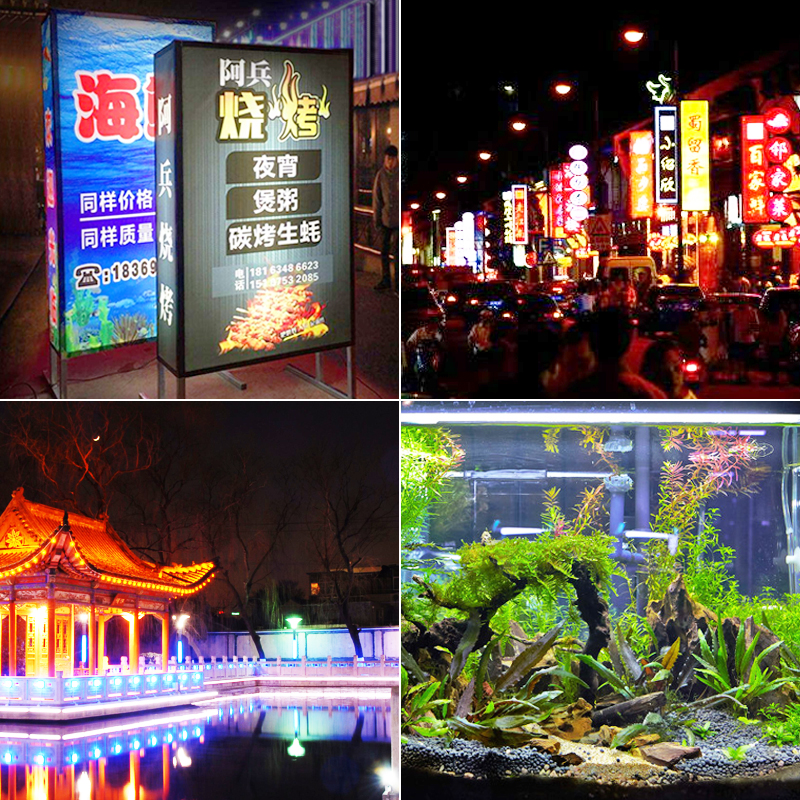 户外防水led霓虹灯管t8门头亮化广告牌灯箱装饰吊线彩色圆形光管