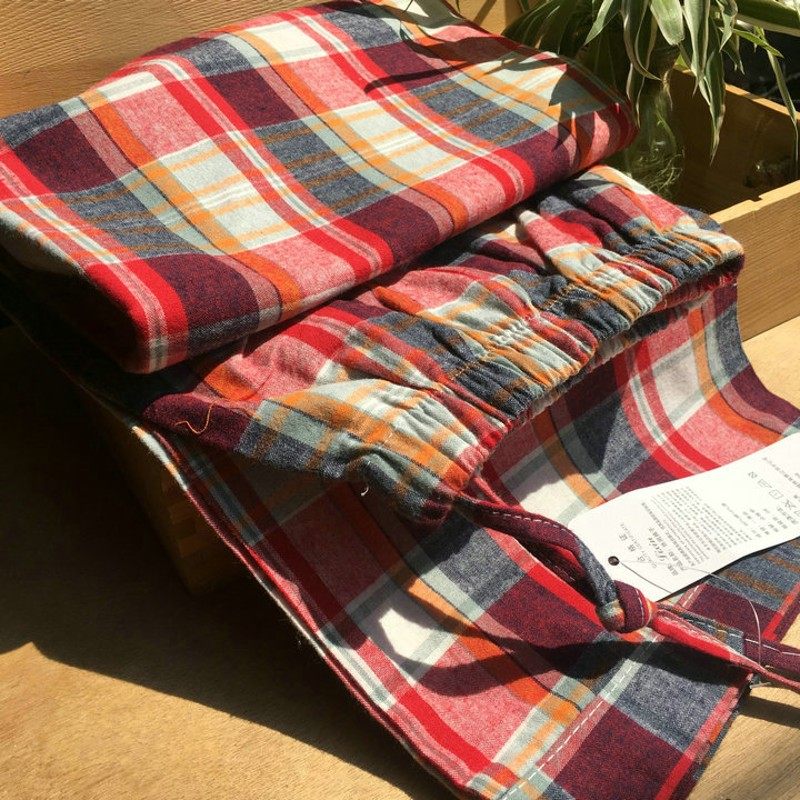 春季情侣新款睡裤家居裤长裤男女纯棉布加大加肥休闲裤舒适居家裤