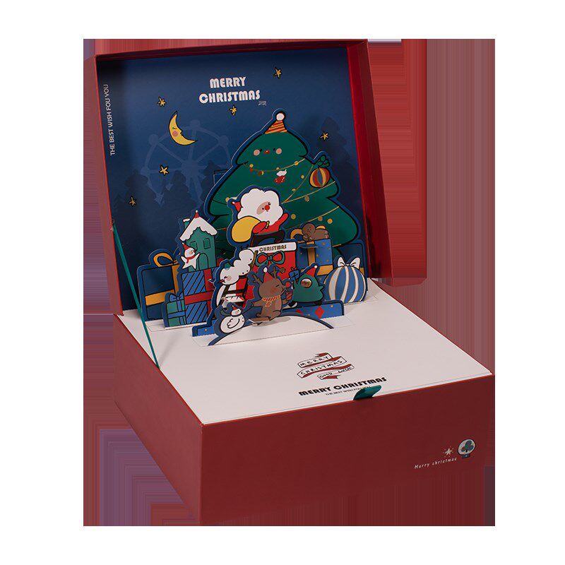 耶诞节礼盒空盒大号礼品盒糖果围巾袜子礼盒包装盒高级感礼物盒子