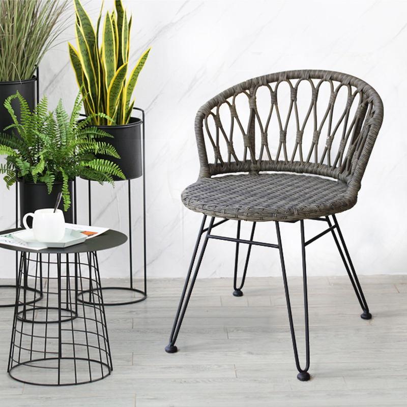 阳台藤椅三件套组合休闲庭院网红椅子室外阳台小茶几藤编户外桌椅